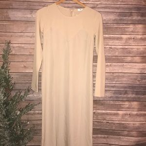 FEM cream ivory long slip sexy dress